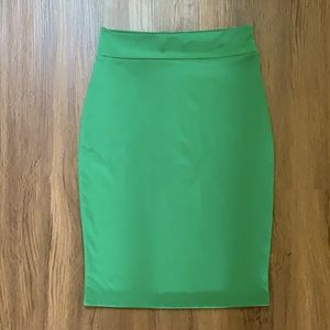 Green pencil skirt